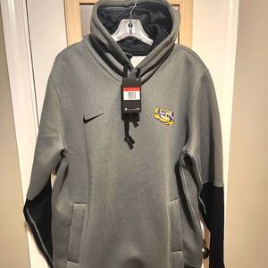 LSU Mens Nike Gray Hoodie